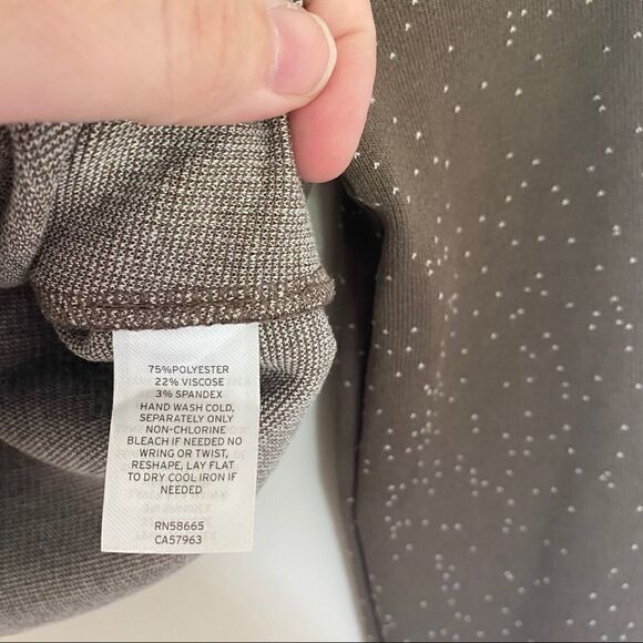 BP Nordstrom NEW long sleeve crop brown polka dots XS - Picture 5 of 5